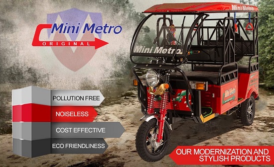 Mini Metro Red E Rickshaw
